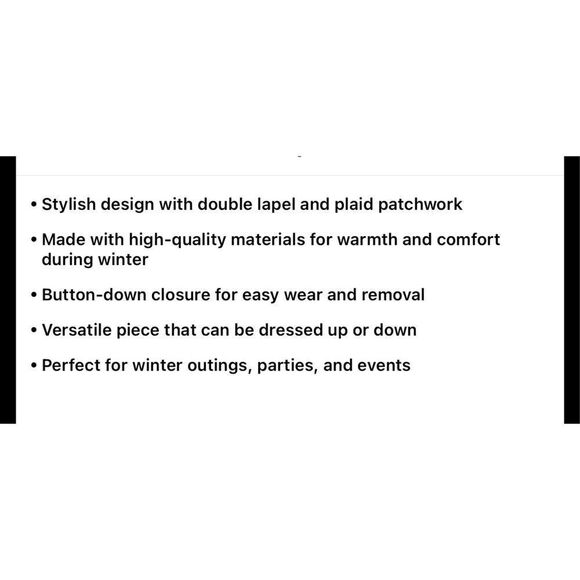 Plaid patchwork button-down lapel light weight trench-coat. Size 14. 
Color Oran - Picture 11 of 12